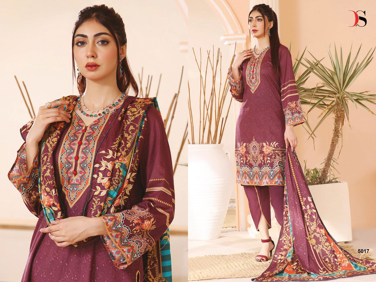 Firdous Lawn 24 By Deepsy Suits Embroidery Cotton Dupatta Pakistani Suits Wholesale Price In Surat